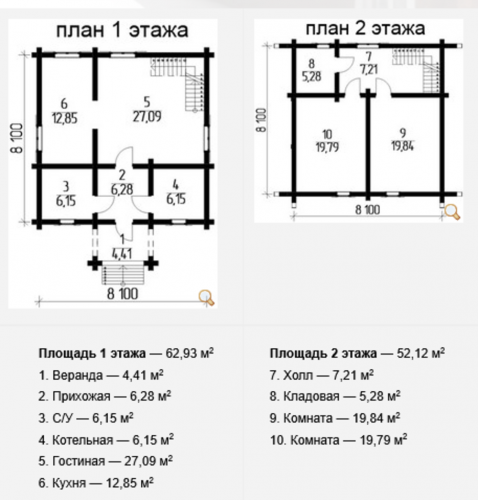 Проект дома из лафета №1